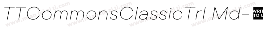 TTCommonsClassicTrl Md字体转换